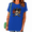 2-Blue, variant on UNISHE Women's white Retro Groovy Colorful Daisy Floral Smiley Face Graphic Short Sleeve T-Shirts Tops