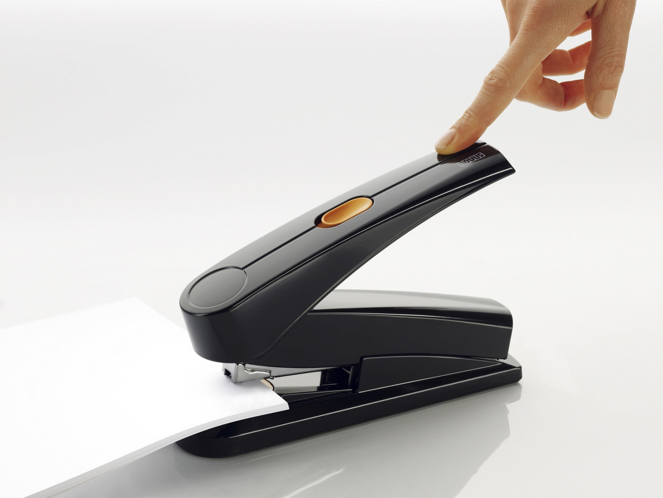 Novus B8fc Flat Clinch Stapler, 70% Less Effort, 50 Sheet Max, German Engineered, Black (020-1673)