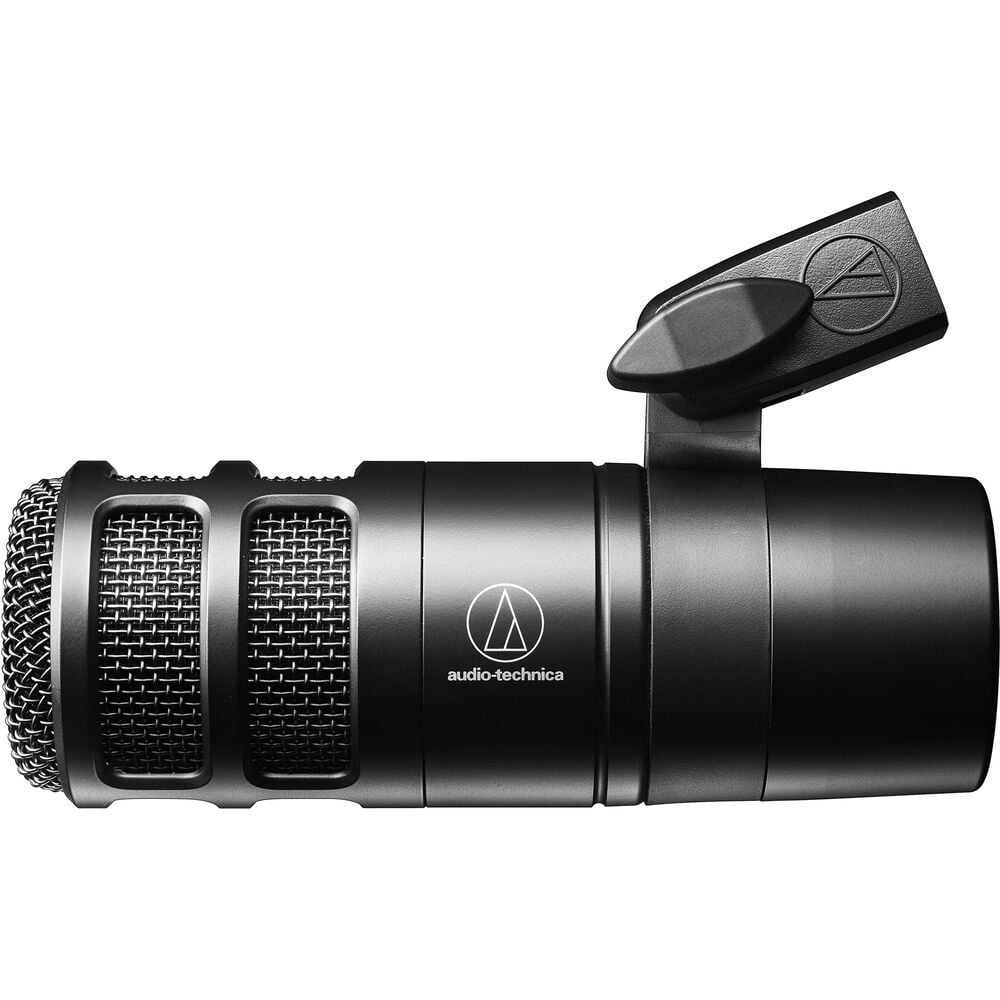 2x Audio-Technica AT2040 Hypercardioid Dynamic Podcast Microphone (AT 2040) Bundle with 2x 2-Section Broadcast Arm Internal Spring-XLR