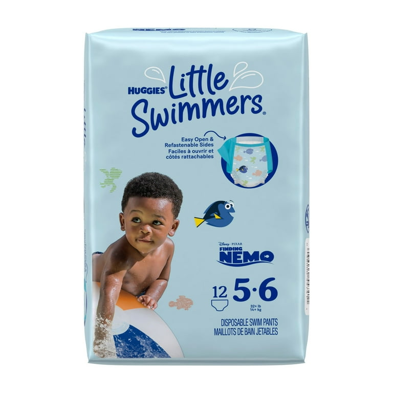 Huggies Little Swimmers Disposable Swim Diapers, Size 5-6 (32+ lbs