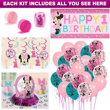 Minnie Mouse 1st Birthday Decoration Kit