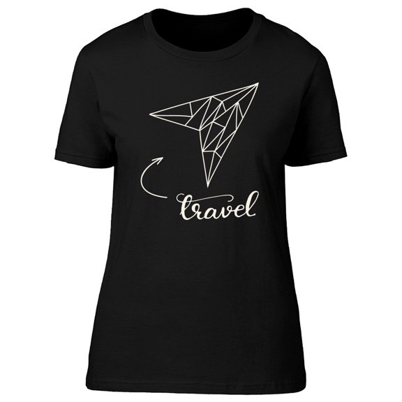 Travel Lovers Cool Origami Plane Tee Women's -Image by Shutterstock
