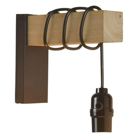 

Wood Wall Lamp Sconce Wall Light Fixture E27 Bedside Lamp with Switch