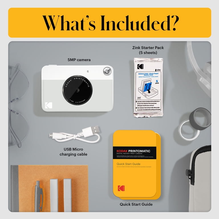 Kodak Printomatic Instant Print Camera - Portable Camera Prints on
