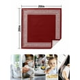 thumbnail image 5 of Hokiten Kitchen Dinner Napkins Set of 8 Red Geometric Cloth Napkins Reusable Washable Table Napkins for Weddings Cocktail Parties Holiday Table Decor 20x20 Inch, 5 of 8