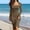 Brown, variant on HOMBOM Womens Summer Dresses Midi Party Sheath Brown Slim Casual Long Sleeve Elegant Cocktail Bodycon Dress for Ladies