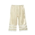 thumbnail image 5 of Women's Lace Trim Culotte Slip Snip-it Pettipants Bottom Split Skirt Bloomers Lingerie Satin Pant, 5 of 6