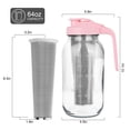thumbnail image 2 of Cafetera Cold Brew QHH, 1,9 L, boca ancha, tarro rosa, 2 of 7