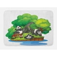 thumbnail image 1 of Panda Bath Mat, Digitally Generated Island Scene with 3 Mammals Mushrooms and Forest Items, Plush Bathroom Decor Mat with Non Slip Backing, 29.5" X 17.5", Multicolor, by Ambesonne, 1 of 2