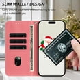 thumbnail image 4 of Phone Case for iPhone 17 Pro, Luxury Christmas Pattern Card Slots Cash Pocket Magnetic Clasp Full Body Protection Shockproof Kickstand Wallet Flip Case with Wrist Strap for iPhone 17 Pro, E, 4 of 9