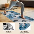 thumbnail image 4 of Lightblue Butterfly Sparkle Pattern Hot Yoga Mat Towel Non Slip for Hot Yoga - Quick-Drying Yoga Mat Cover with 4 Corner Pockets with Travel Bag - Hot Yoga Towel Non Slip 74"x26", 4 of 6