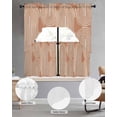 thumbnail image 2 of Line Texture Swag Curtains for Living Room/Bedroom Windows, Orange Abstract Art Retro Kitchen Curtains and Valances Set 36 Inch Length, Light Filtering Swags Valance Curtain Panels, 2 of 5