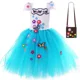thumbnail image 3 of Vestido de tul con tutú Mirabel para niña, vestido de princesa elegante para fiesta de cumpleaños, disfraz de carnaval, Halloween, Cosplay, disfraz de Madrigal Encanto, 3 of 5