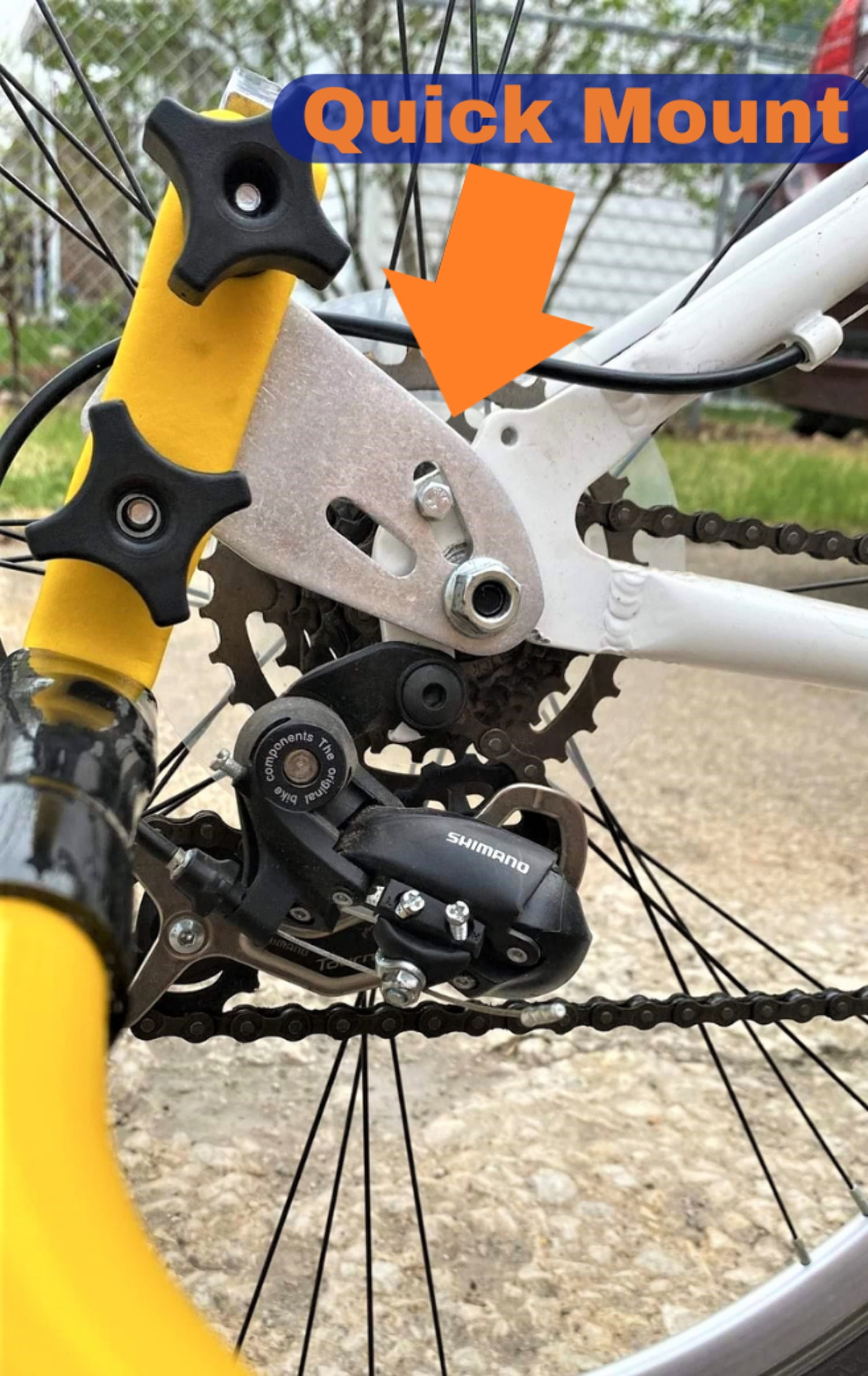 Red - Right Side - Bike Tow Leash Complete Package