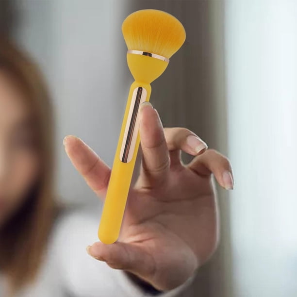 Brocha de maquillaje shamjiam profesional mango de plástico amarillo