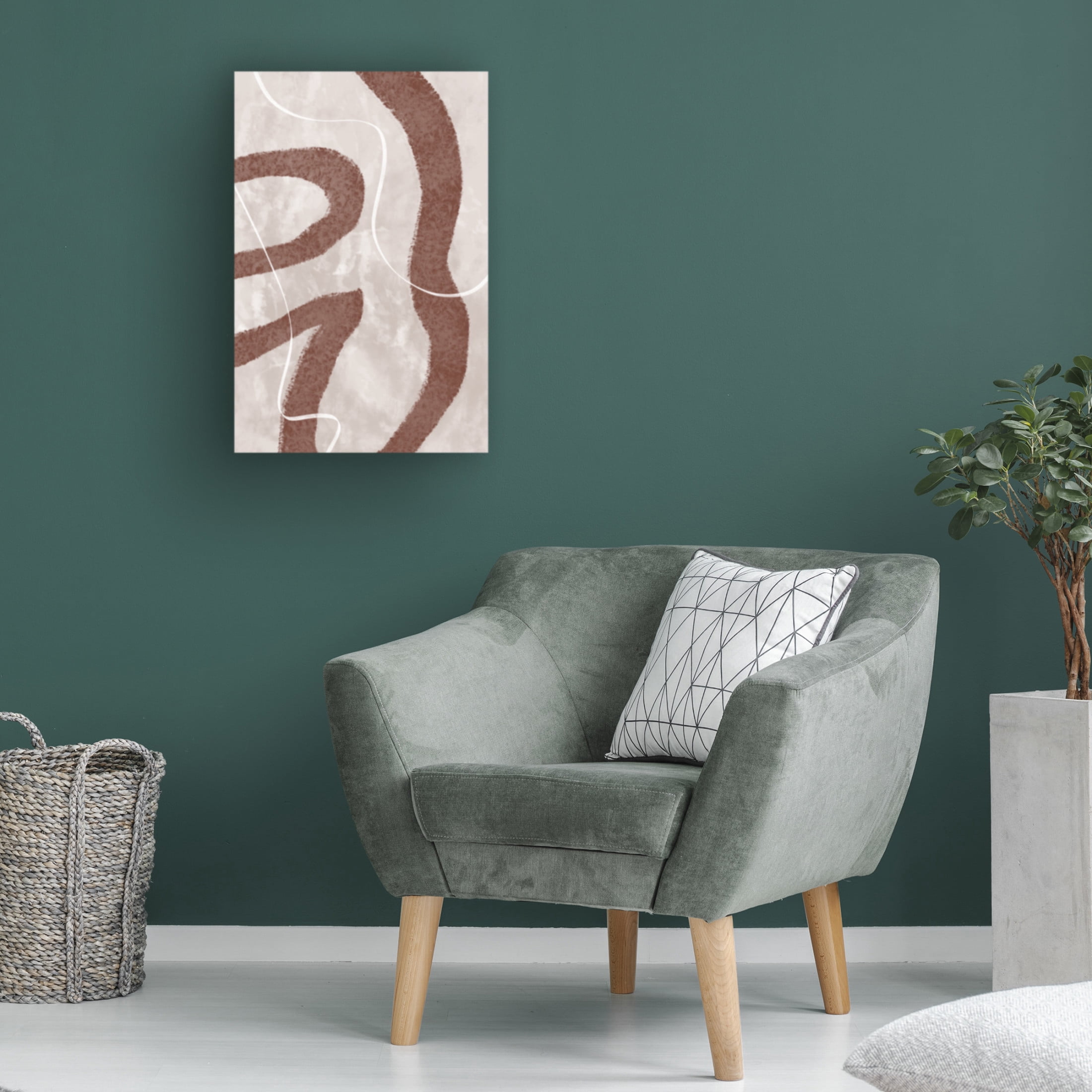 Canvas Wall Art - Pictufy Studio Ii 'Abstract Fuzz' Wall Art for Living Room, Bedroom, or Office Décor by Trademark Fine Art - 16 x 24 Inches