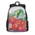 thumbnail image 2 of XMXY Backpack Laptop Bag for Women, Lightweight Backpack for Travel School Bookbag Casual Work Watercolor Strawberry Backpack Black, 2 of 8