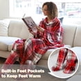 thumbnail image 6 of Catalonia Wearable TV Blanket with Sleeves Arms & Feet pockets for Adult Micro Plush Fleece Large Wrap Throw Robe, 75" x 53", 6 of 7