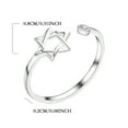 Star Of David Zircon Ring For Women Simple Magen David Wiccan