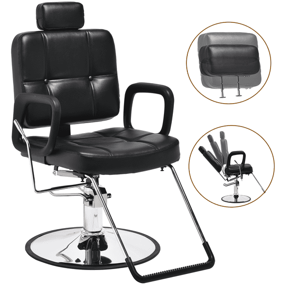 Olakula Salon Chair – All in One Styling Chair with Reclining Feature, Ideal for Hair Salons, Spas & Barber Shops.