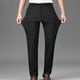 thumbnail image 1 of Pantalones de traje casuales con bolsillos y botones de color liso para hombre, 1 of 6