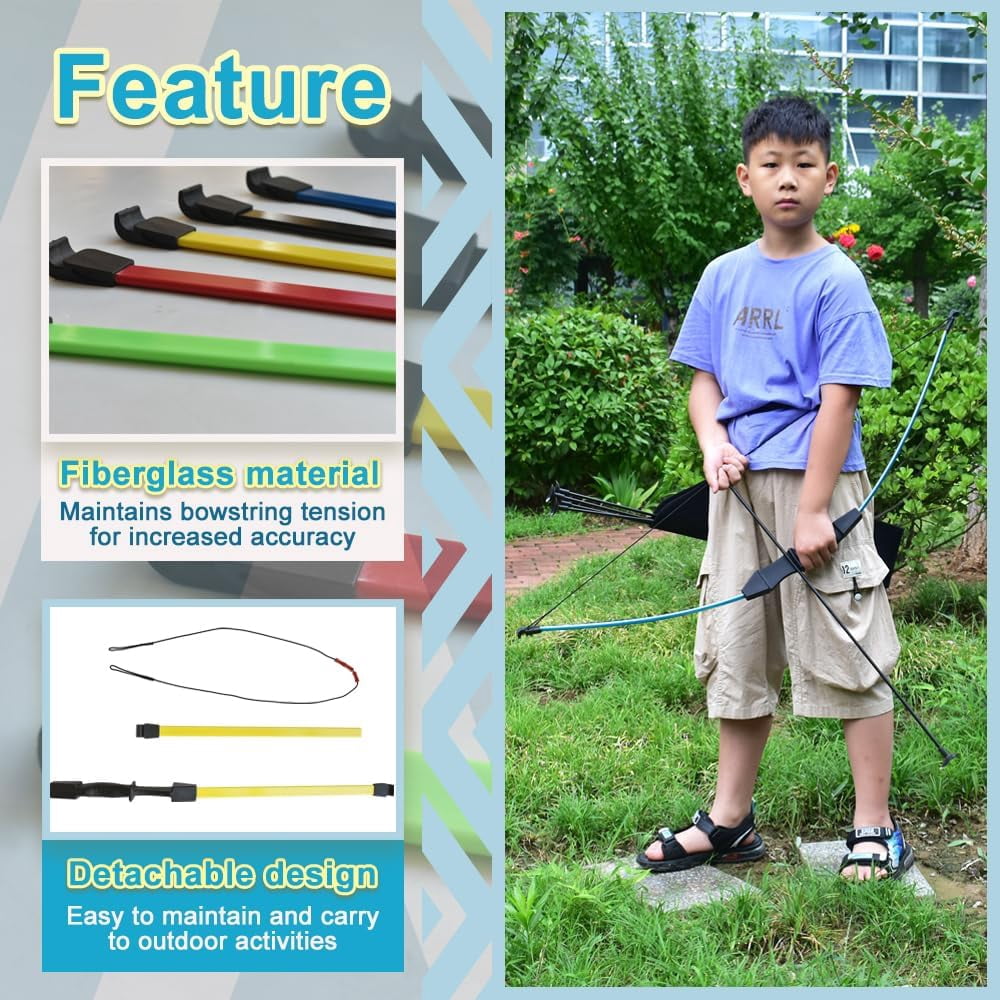 AMEYXGS Archery Bow and Arrow for Kids, Beginner, Youth  Target, Practice and Recreation