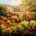 thumbnail image 2 of Hulsey 20x20 Gold Ornate Wood Framed with Double Matting Museum Art Print Titled - Mediterranean Valley Farm, 2 of 4