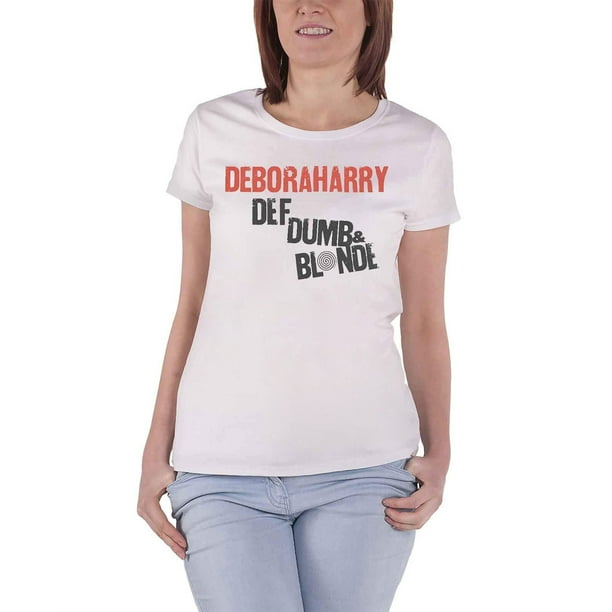 Debbie Harry - Camiseta Def, Dumb & Blonde de Algodón para Mujer (Blanco)