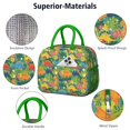 thumbnail image 4 of Womens Green Cartoon Dinosaurs Jungle Flowers Pattern Lunch Box for Work,Insulated Lunch Bag for Women,Loncheras Para Mujer,Leakproof Adult Lunch Bag for Work,Beach,Travel,Picnic,Camping, 4 of 7