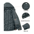 thumbnail image 4 of Little Donkey Andy Men's Puffer Jacket Lightweight Warm Winter Coat Hooded Windproof Insulated Jacket Grey M, 4 of 7