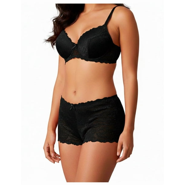 Conjunto De Brasier Y Cachetero De Encaje
