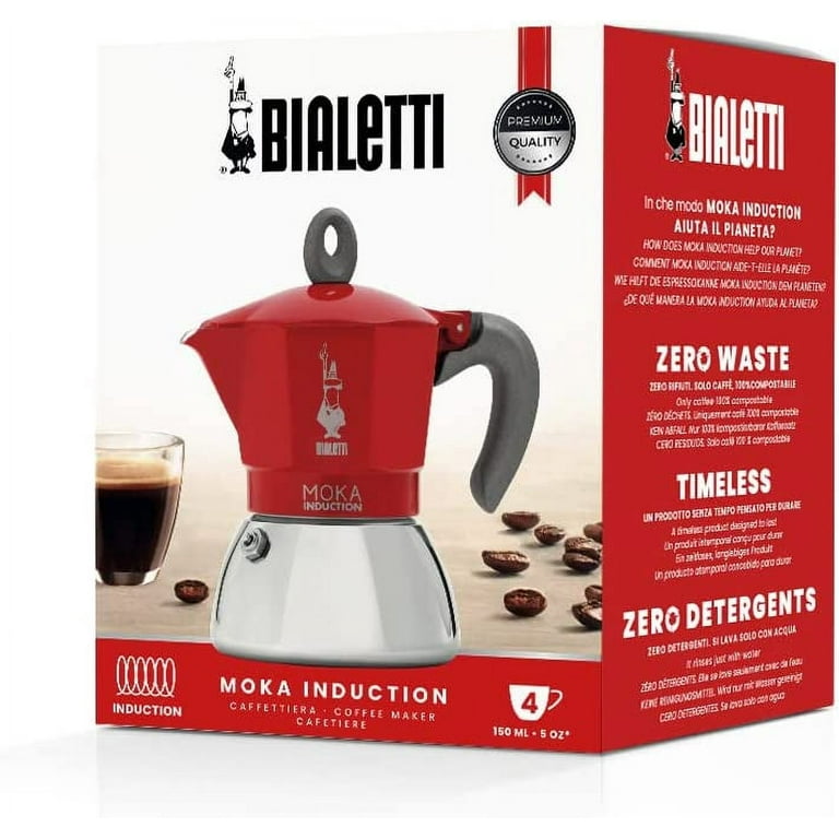 MOKA pot Bialetti Induction 4 cups, red – I love coffee