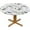 Lavender, variant on Seashells Round Table Cloth Wooden Nautical Starfish Elastic Edged Table Cover Fade and Stain Resistant Table Cloths Easy to Clean Fits Tables 40-44" Diameter