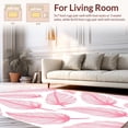 thumbnail image 2 of ODIKA 2'x3' Machine Washable Non-Slip Area Rug, Feather Plume Modern Throw High Traffic Rug, Pink, 394236, 2 of 7