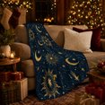 thumbnail image 3 of Vintage Astronomical Celestial Sun Moon, Mystical Celestial Art Scene, Warm Flannel Blanket for Home Library and Reading Nook, Celestial Art Lovers Housewarming Gift, Celestial Home Decor, 3 of 9