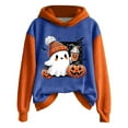 thumbnail image 2 of Halloween Hoodies for Women Cute Pumpkin Printed Ghost Spooky Season Sweatshirts Loose Fit Casual Long Sleeve Pullover Sweaters Fall Winter Outfits 2025, 2 of 4