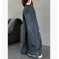 thumbnail image 6 of Girls' Jeans Cute Jeans Girls Straight Leg Wide Leg Denim Jeans High Waisted Girls Loose Pants Casual Girls Jeans Size 7-8 Years, 6 of 8