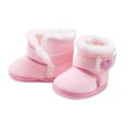 thumbnail image 1 of ZAXARRA Baby Girl Shoes Non-Slip Walking Soft-Soled Plush Heart Snow Boot, 1 of 5
