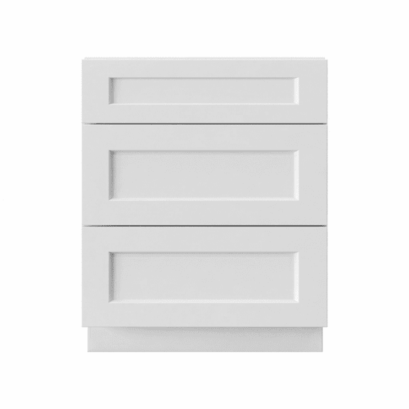 Sterfic RTA Freestanding Vanity 3-Drawer Base, Shaker, White, 27-Inch
