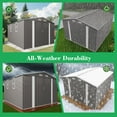 thumbnail image 6 of 10x12 FT Outdoor Metal Storage Shed with Double Doors & Two Windows, Large Waterproof Garden Shed for Lawn Mowers, Bike, Pool Equipment, Patio Furniture, Trash Bins, Backyard, Grey, 6 of 17