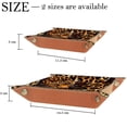 thumbnail image 4 of Women Girls Leather Square Dish Trinket Plate Jewelry Tray, Wild Animal Leopard Pattern Mothers Day Birthday Gift, 4 of 6