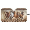 thumbnail image 2 of Jeiento Horse Aztec Car Sun Shade for Windshield Foldable Sunshade Front Window Cover Sun Visor Heat and UV Rays That Keeps Vehicle Cool Universal Vehicle Accessories, 2 of 7