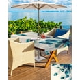 thumbnail image 5 of Boanket Outdoor Tablecloth with Umbrella Hole for Patio/Picnic/Party/Camping, Peacock Feather Waterproof Table Cloth Rectangle Table Cover Washable, Teal Ethnic Rustic Farmhouse Elegant (60"x 120"), 5 of 7