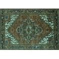 thumbnail image 1 of Ahgly Company Indoor Rectangle Persian Turquoise Blue Traditional Area Rugs, 6' x 9', 1 of 4