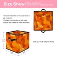 thumbnail image 2 of RATGDN Collapsible Fabric Cube Storage Bin with Double Handles for Living Room Bedroom Office Black - Orange Flowing Paint, 2 of 7