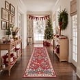 thumbnail image 6 of KUETH 5'x7' Christmas Machine Washable Area Rug, Non-Slip Rugs for Living Room, Bedroom and Dining Area, Red, 6 of 8