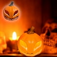 thumbnail image 5 of Halloween Pumpkin Lantern, Pumpkin Lights Battery Operated Pumpkin Glowing Pumpkin Lantern, Lightened Large Pumpkin, Light Up Pumpkin Vintage Halloween Decorations (A), 5 of 6