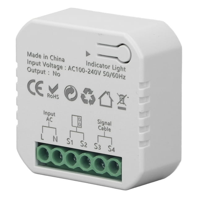Contrôleur Intelligent de Porte de Garage avec Surveillance en Temps Réel, Kit de Contrôleur de Garage Intelligent, Fonction de Réglage de l'Heure, Télécommande via Application, Convient à l'Utilisation Domestique, Ouvre-Portail Roulant