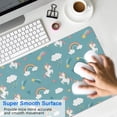 thumbnail image 4 of Long Mouse Pads for Desk,Blue Cartoon Unicorn Rainbow Star Cloud Desk Mats on Top Of Desks, Desk Mouse Pad Extra Large with 3mm Non-Slip Base and Stitched Edge for Gaming,Work,Home 31.5"x11.8", 4 of 5