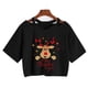 thumbnail image 2 of Ropa de Navidad, camiseta de reno, leopardo, árbol, Tops cortos de Feliz Navidad, camiseta de Harajuku gótico para mujer, camiseta de Año Nuevo, 2 of 4